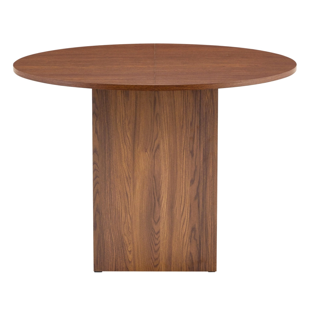 Tavolo da Pranzo Rotondo Allungabile con Vano ¨C Xylo ¨C Noce, 100cm, 4-6 Persone