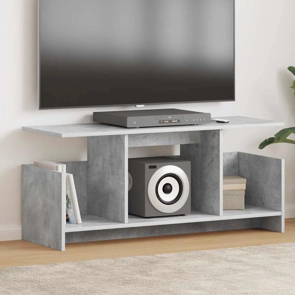 Supporto TV-Credenza per TV-Mobile TV Grigio cemento 102 x 35 x 45 cm Legno multistrato