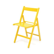 Set 4 sedia pieghevole in legno Penelope colore giallo