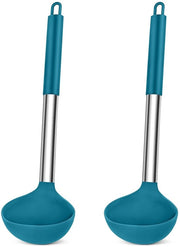 Set di Spugnini per Asciugare i Piatti - Set di Accessori da Cucina in Legno - Set di Accessori da Cucina - Set da Cucina in Legno - Blu