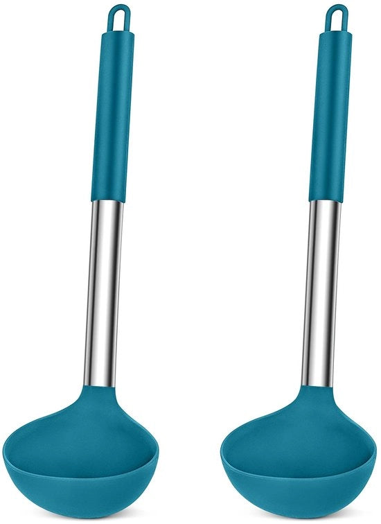 Set di Spugnini per Asciugare i Piatti - Set di Accessori da Cucina in Legno - Set di Accessori da Cucina - Set da Cucina in Legno - Blu