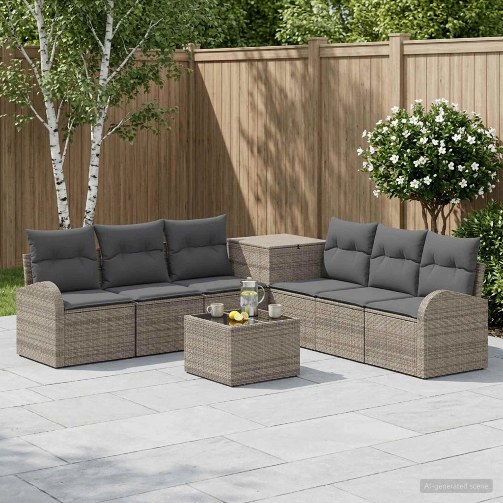 Set di divani 8 pz Grigio e Grigio Scuro 3448114