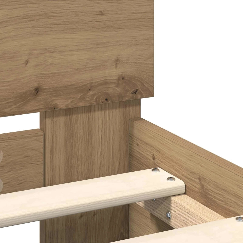 Struttura del letto con testiera-Giroletto con Testiera Rovere artigianale 75 x 190 cm 994552