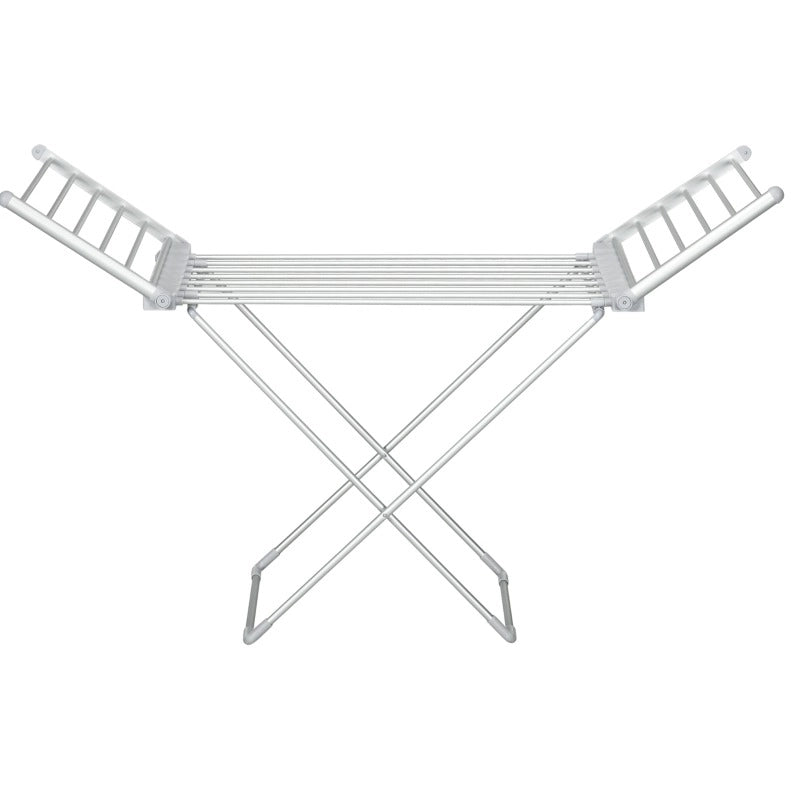 Stendibiancheria riscaldato pieghevole in lega di alluminio, 144x53x91 cm, temperatura 45-55 °C
