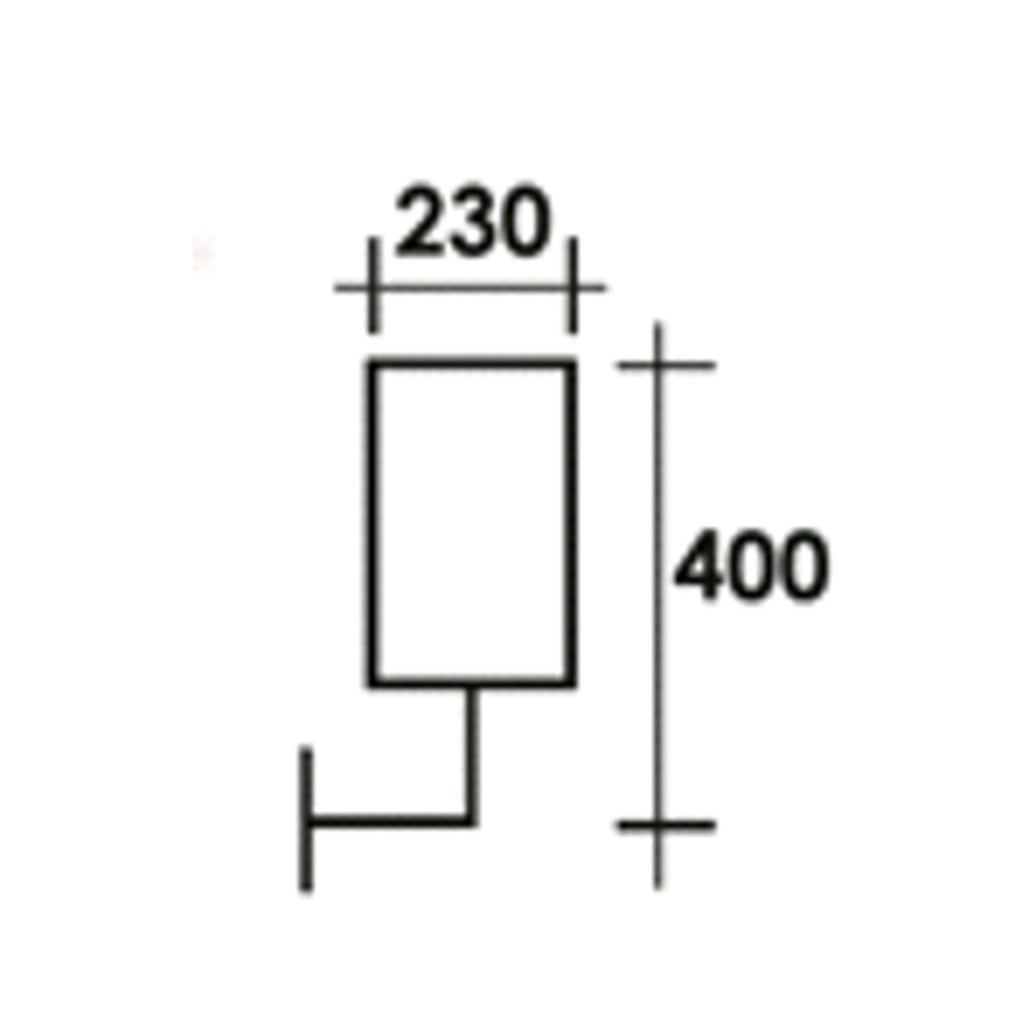 Applique Esterno Sawyer Alluminio Nero Su 1 Luce E27 Ip44