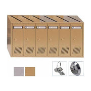 Silmec 31-706 SC7V Casellario Postale Verticale 6 Posti Acciaio Zincato Bronzato colore Bronzo