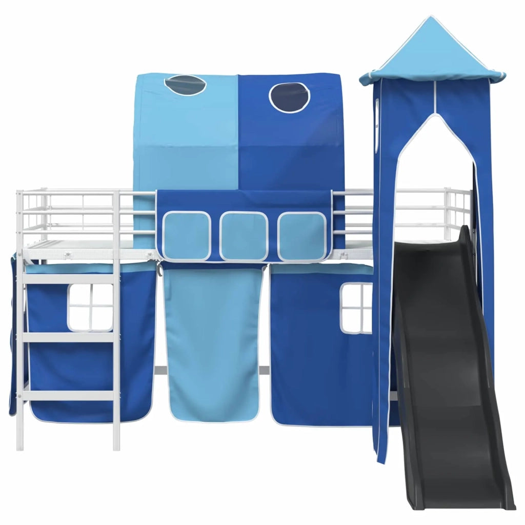 Struttura del letto loft per bambini Bianco e Blu 80 x 200 cm 42020900