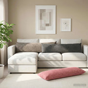 Cuscino con cuscino HEERLEN 2 pz Rosa Velluto 926106