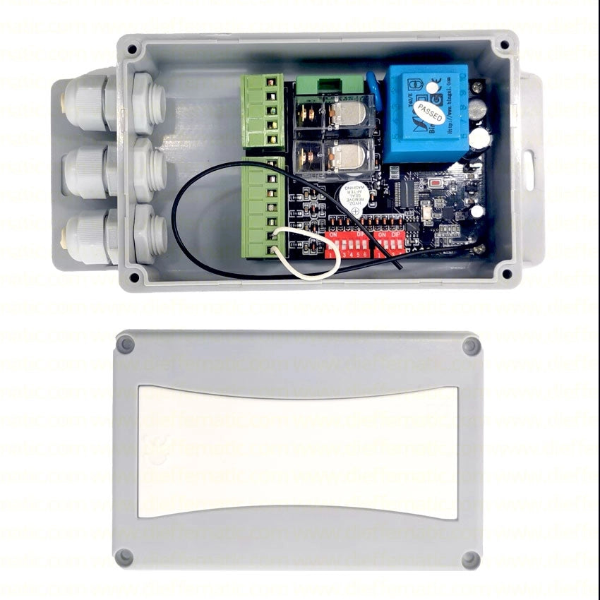 CENTRALE DI COMANDO UNIVERSALE CON RX INTEGRATO PER SERRANDA AVVOLGIBILE 230V
