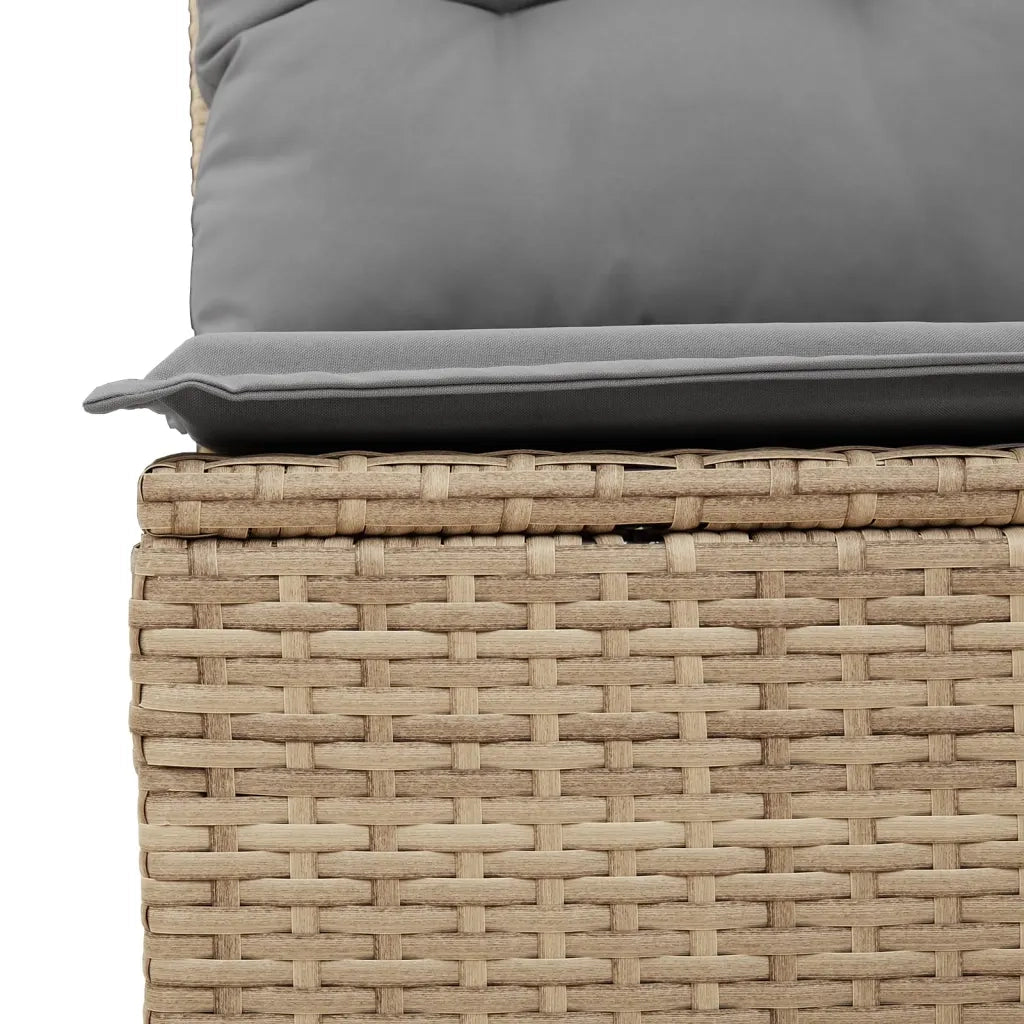 Set Divano da Giardino 9 pz con Cuscini Beige in Polyrattan 3227935