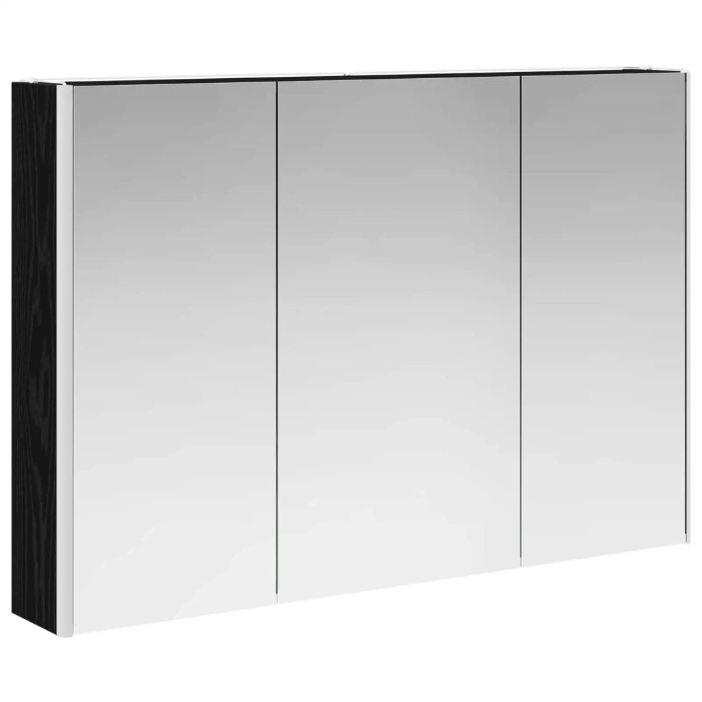 Set di mobili per il bagno 4 pz Rovere Nero 3406984