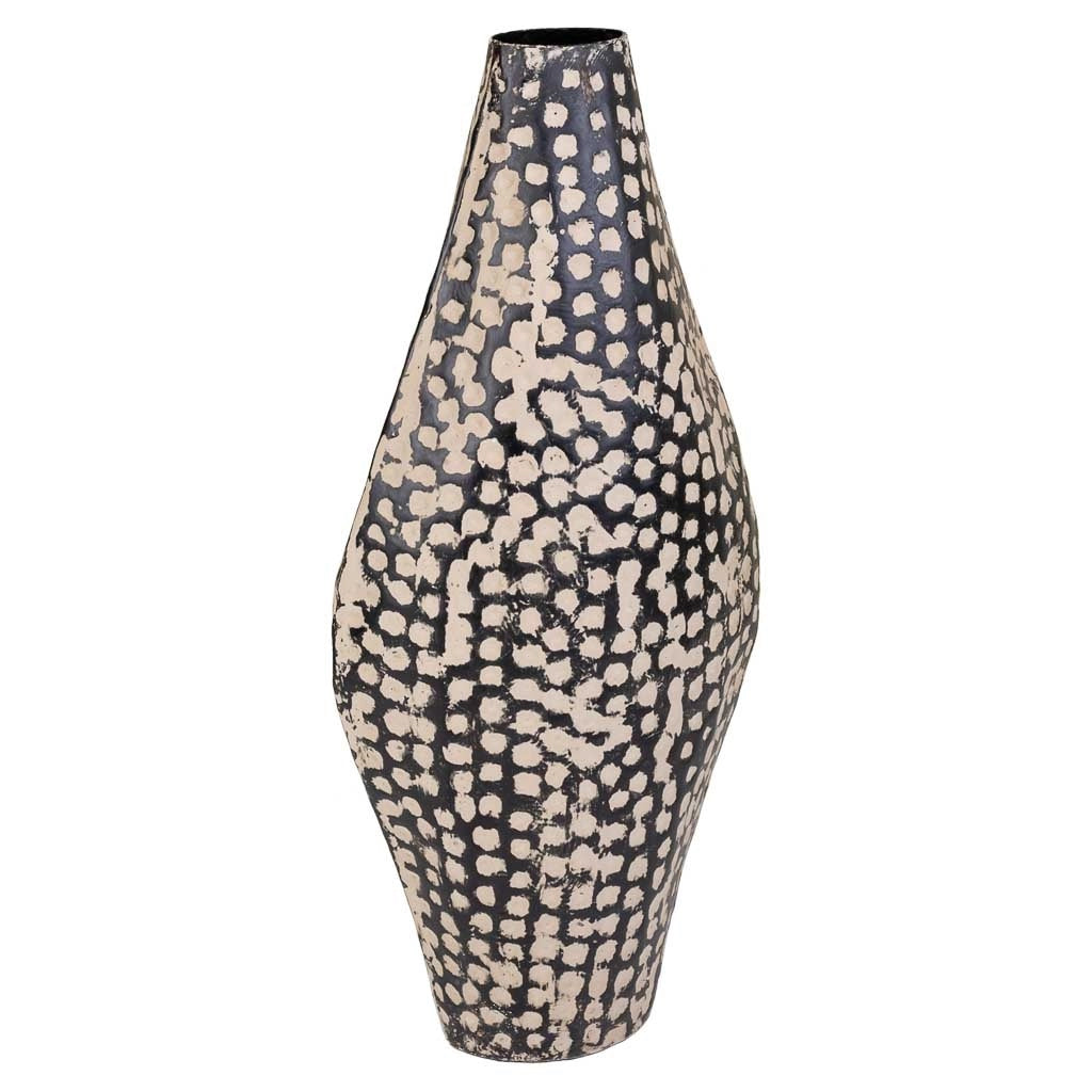 Vaso in metallo nero 23x07x52,5h