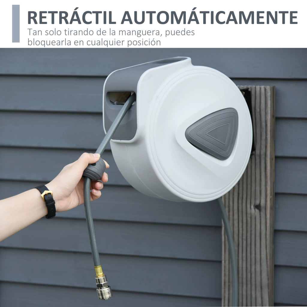 Avvolgitubo per Aria Compressa Automatico da 20 m ¨C zephmum ¨C Grigio