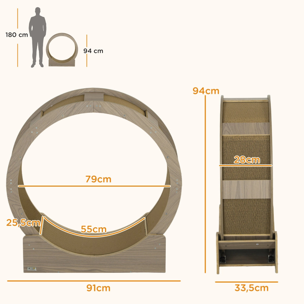 Ruota per Gatto ¨C Minimal ¨C Marrone 91 cm