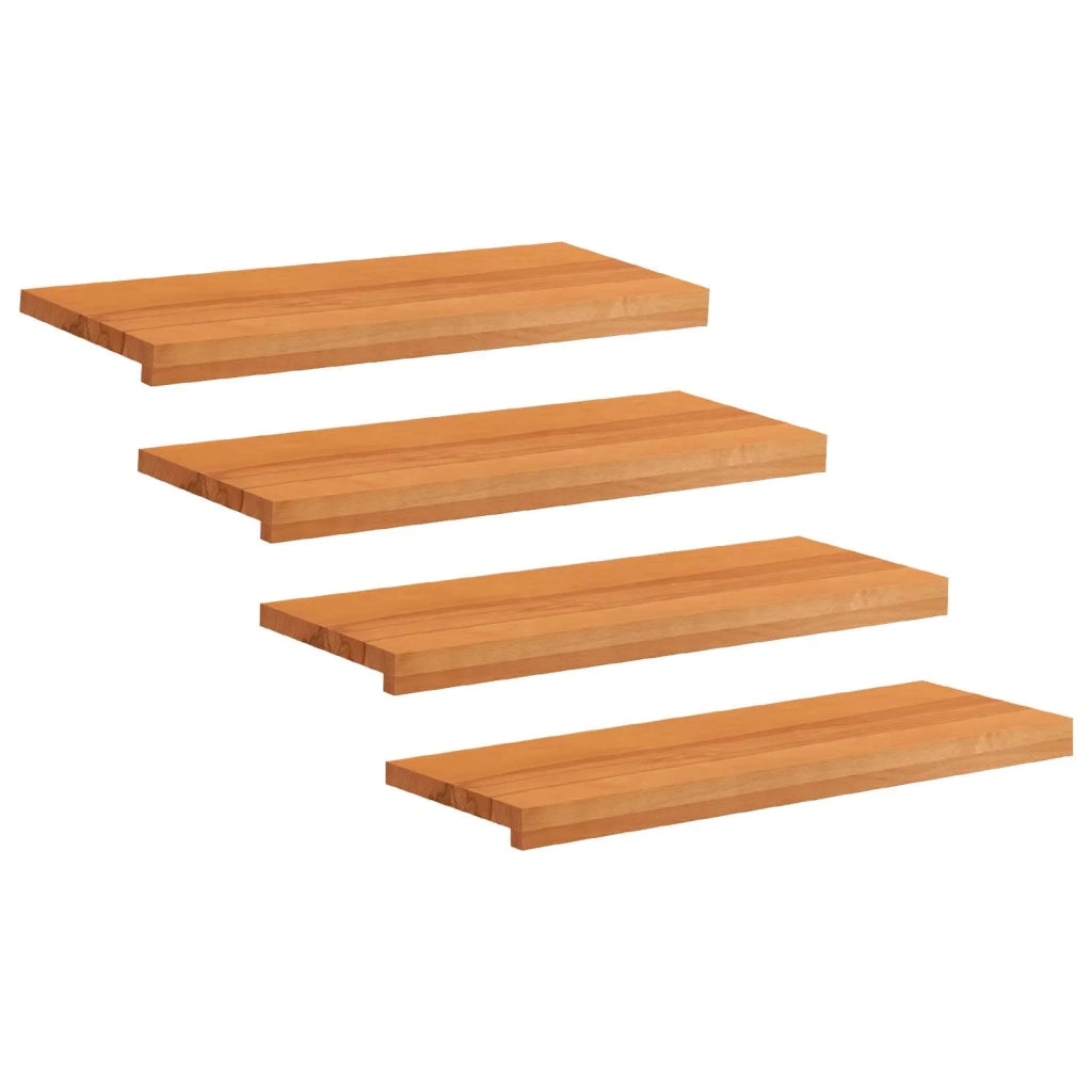 Tappeti per scale 4 pz 70 x 25 x 2 cm Marrone Chiaro 3446196