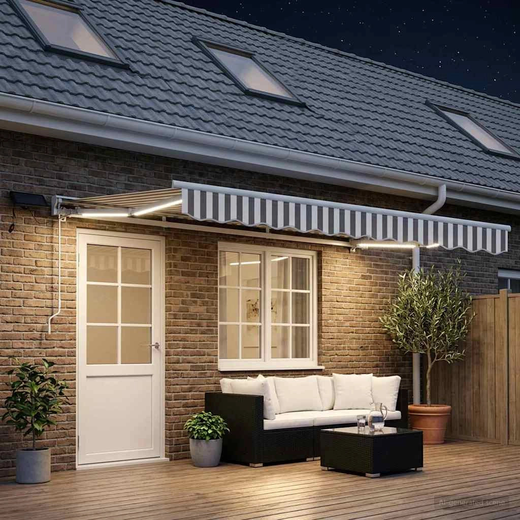 Cornice per Tenda Manuale con LED 4,5 × 3 m 3426243