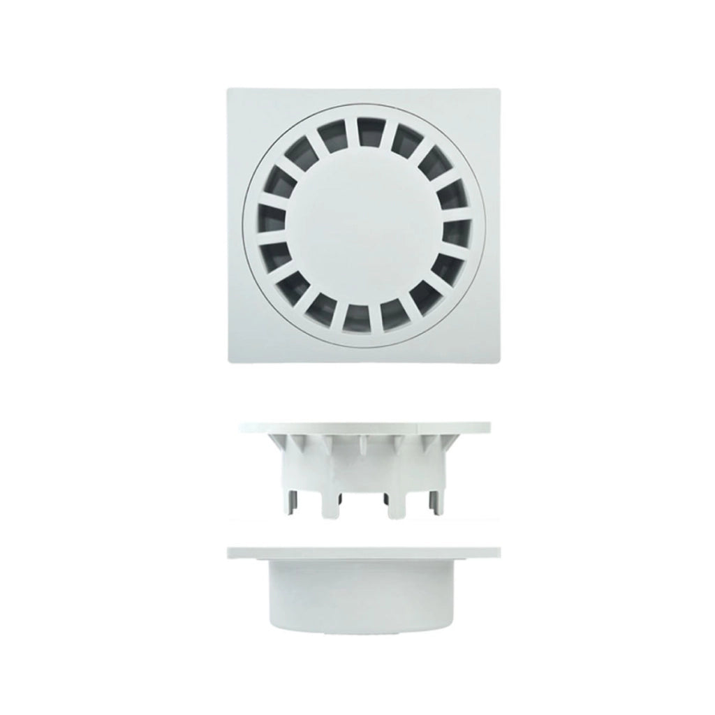 POZZETTO SIFONATO IN PP CON GRIGLIA - MM 100X100  USC. ø32-40