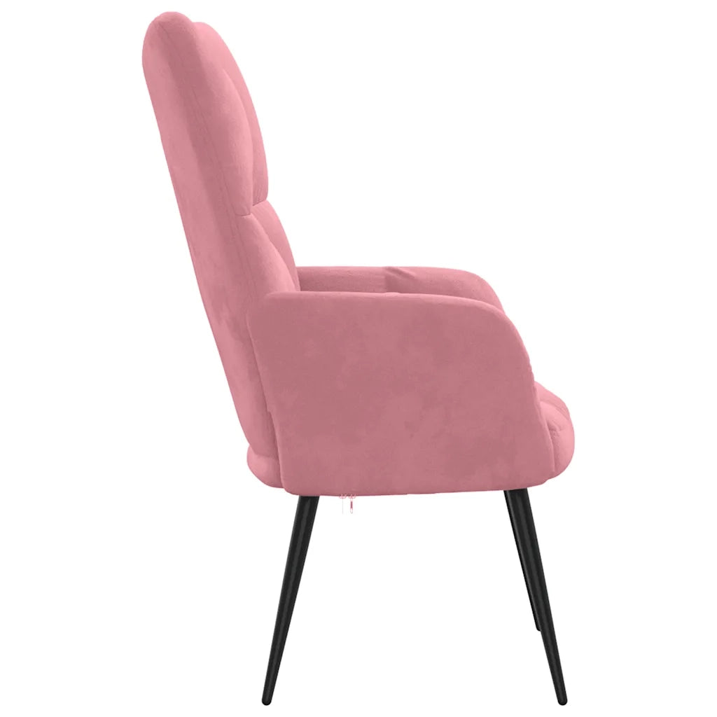 Sedia Relax Rosa in Velluto 328077