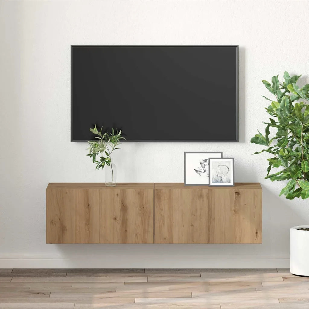 Set mobile TV 2 pcs Marrone 60 x 30 x 30 cm Legno multistrato 875168