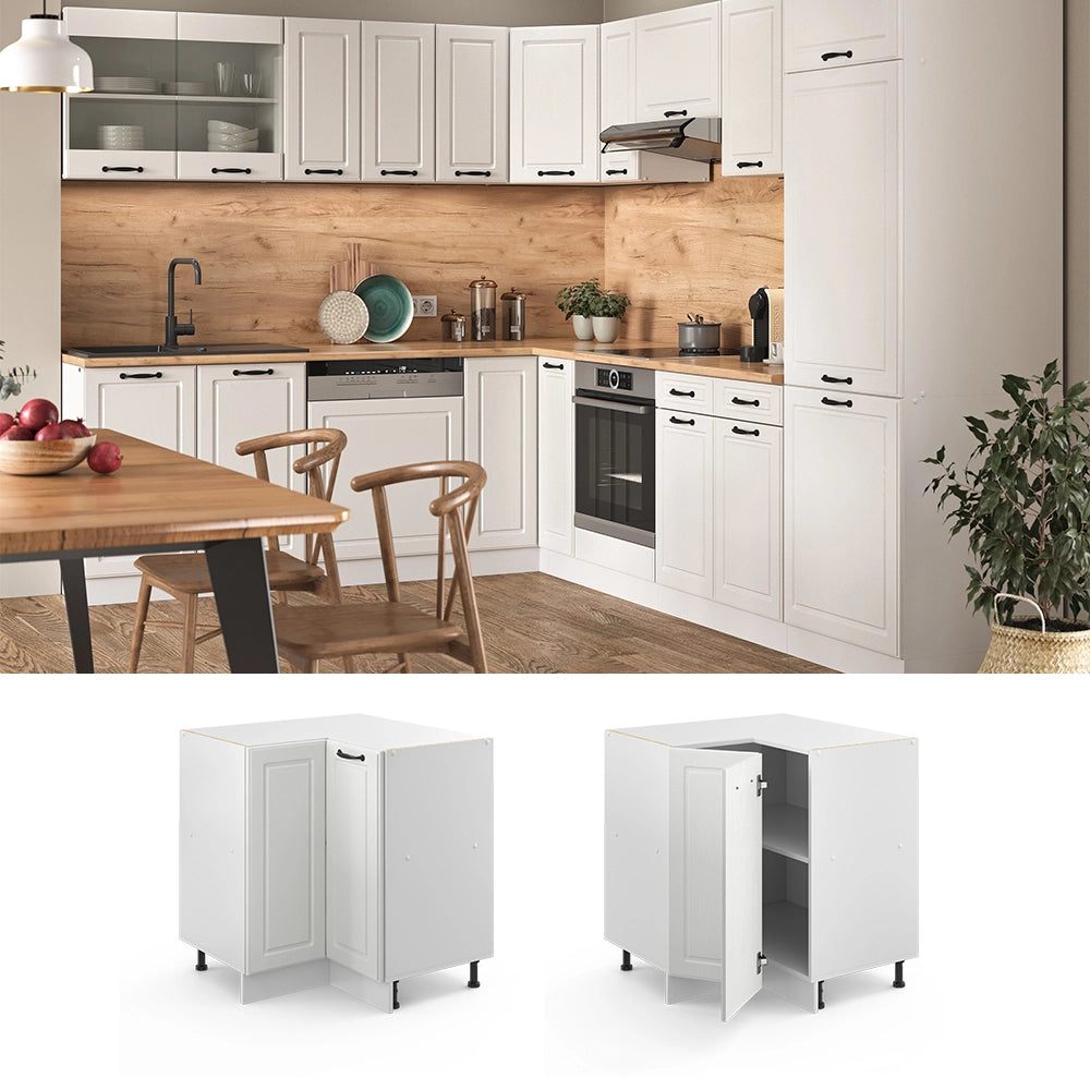 Vicco Mobile ad angolo cucina Bianco casa di campagna 75.6 cm senza piano di lavoro