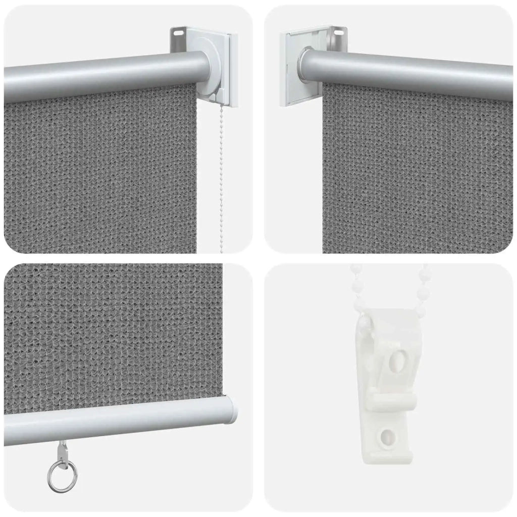 Tenda a Rullo Esterno Blocco UV 90% Grigio Chiaro 60 x 230 cm 42036129