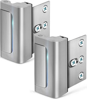 Kit di sicurezza per porte 2 pezzi – Sicuro per bambini – Blocco 3 pollici – Resiste a 800 lbs – Per porte che si aprono verso l'interno – Chiave a scatto abbattibile verso il basso – Sistema di sicurezza per la casa
