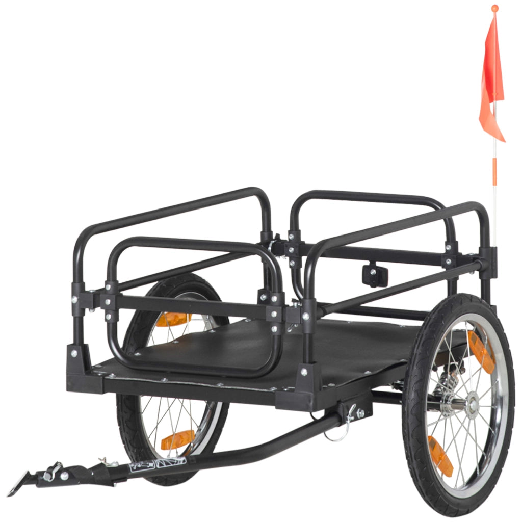 Rimorchio Bici Pieghevole ¨C Xylo ¨C Acciaio 16' Carico Max 40kg con Barra Traino