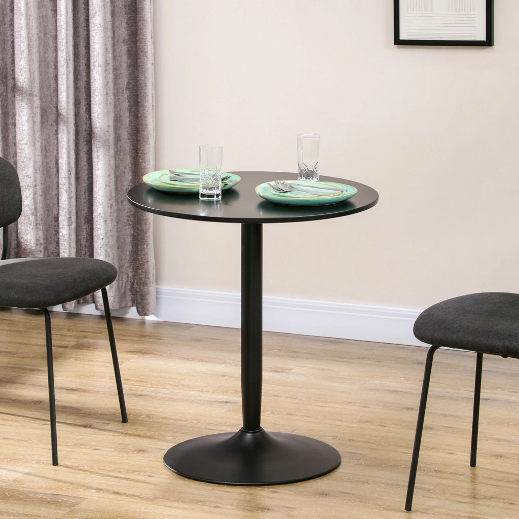 Tavolo da pranzo rotondo ¨C Minimal ¨C nero, acciaio, 70x70x75 cm