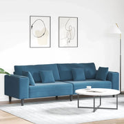 Divano Blu 250 x 77 x 76 cm Velluto 3335152