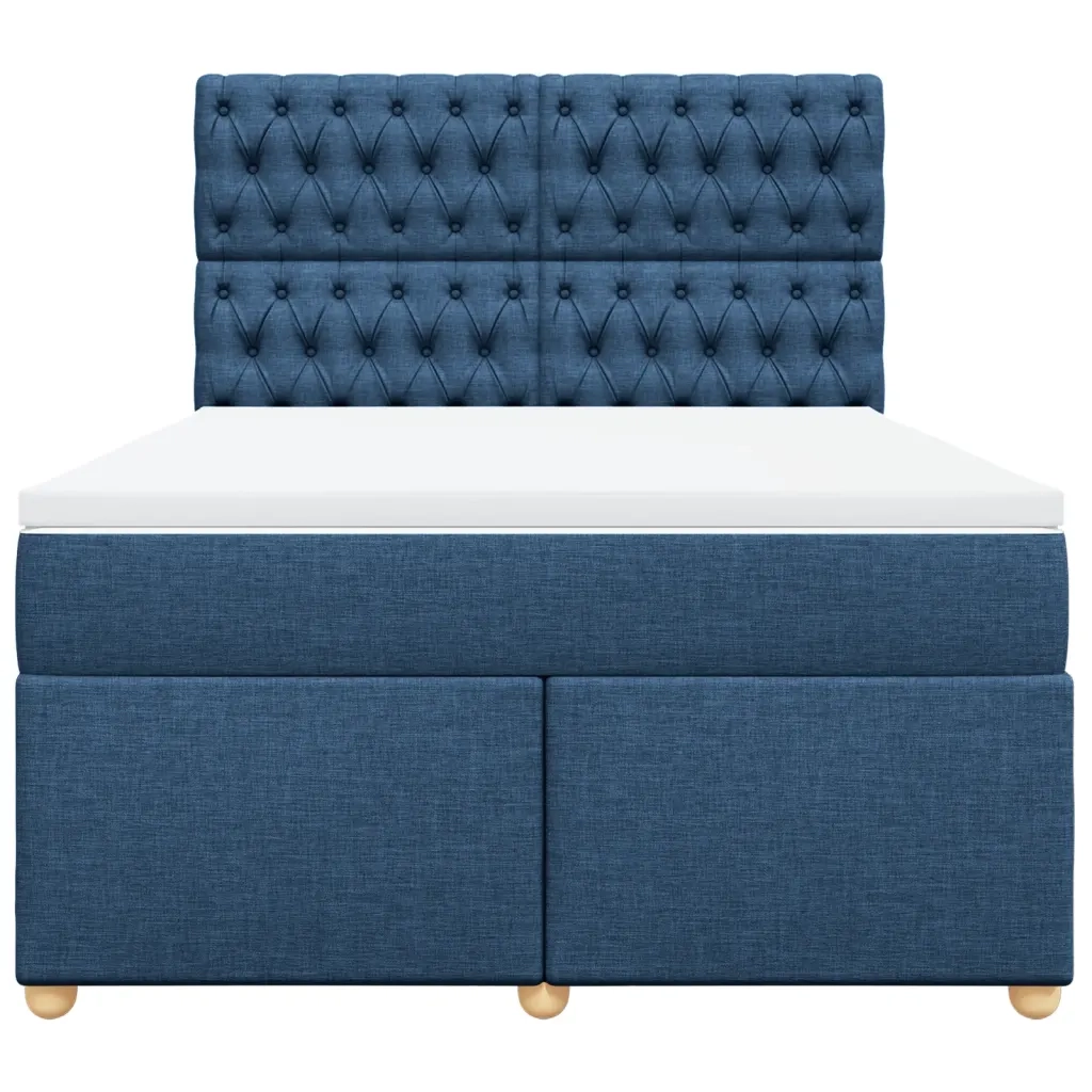 Giroletto a Molle con Materasso Blu 160x200 cm in Tessuto 3291344