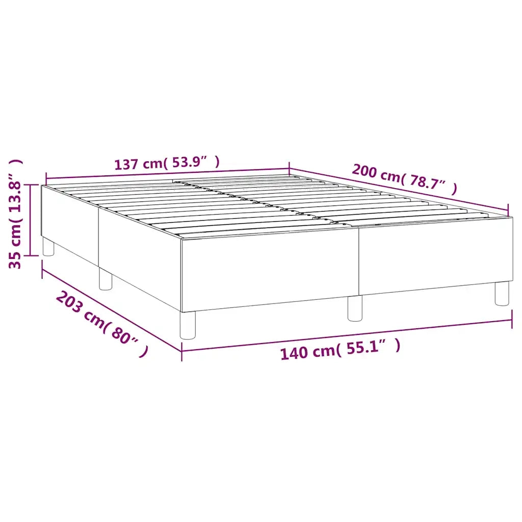 Struttura Letto a Rete a Molle Nero 140x200 cm in Similpelle 3121047