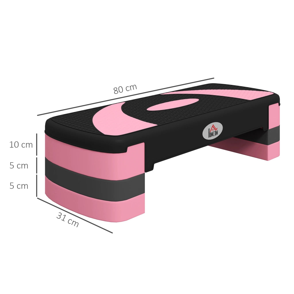 Stepper fitness ¨C Minimal ¨C 80x31x20 cm nero rosa chiaro