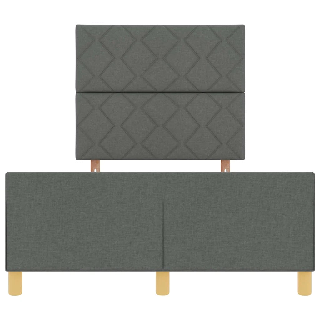 Struttura del letto Grigio scuro 120 x 190 cm Tessuto