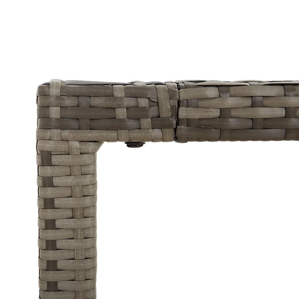 Set da Pranzo da Giardino 5 pz con Cuscini in Polyrattan Grigio 3213328