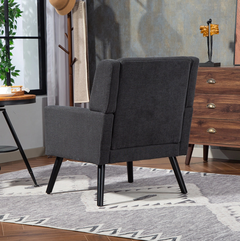 Set poltrona singola e poltrona 2 posti imbottite grigio scuro HOMVRA