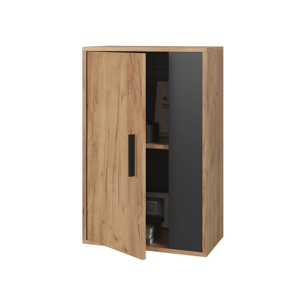Vicco Scaffale a muro Quercia dorata/antracite 50.1 x 78.4 cm con 2 scomparti