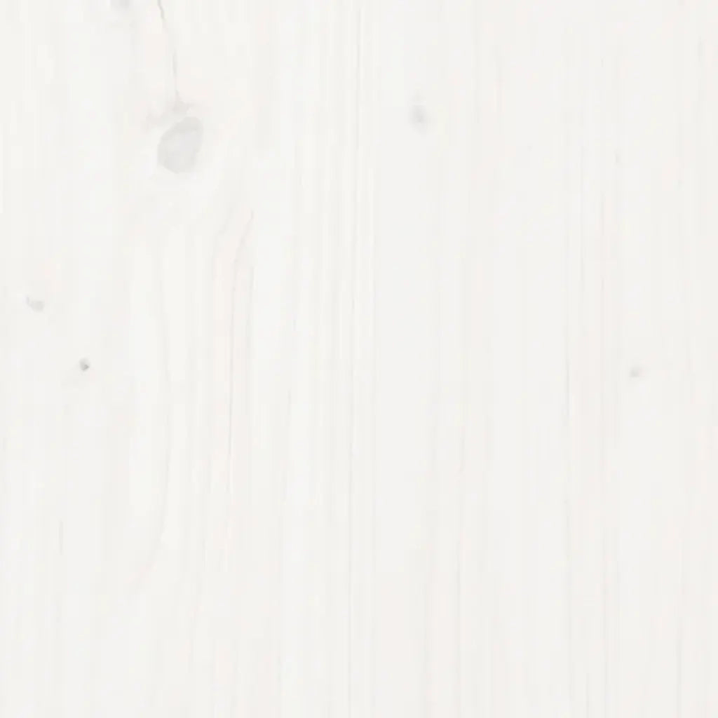 Tavolino da Salotto Bianco 110x50x40 cm Legno Massello di Pino 814425