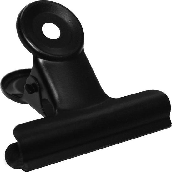 Clip Bulldog Nero, 75mm, 8 pezzi