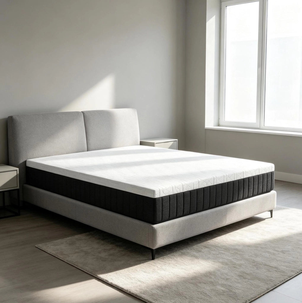Materasso memory foam 140x190 cm per 2 persone, spessore 25 cm, imbottitura in schiuma ad alta densità