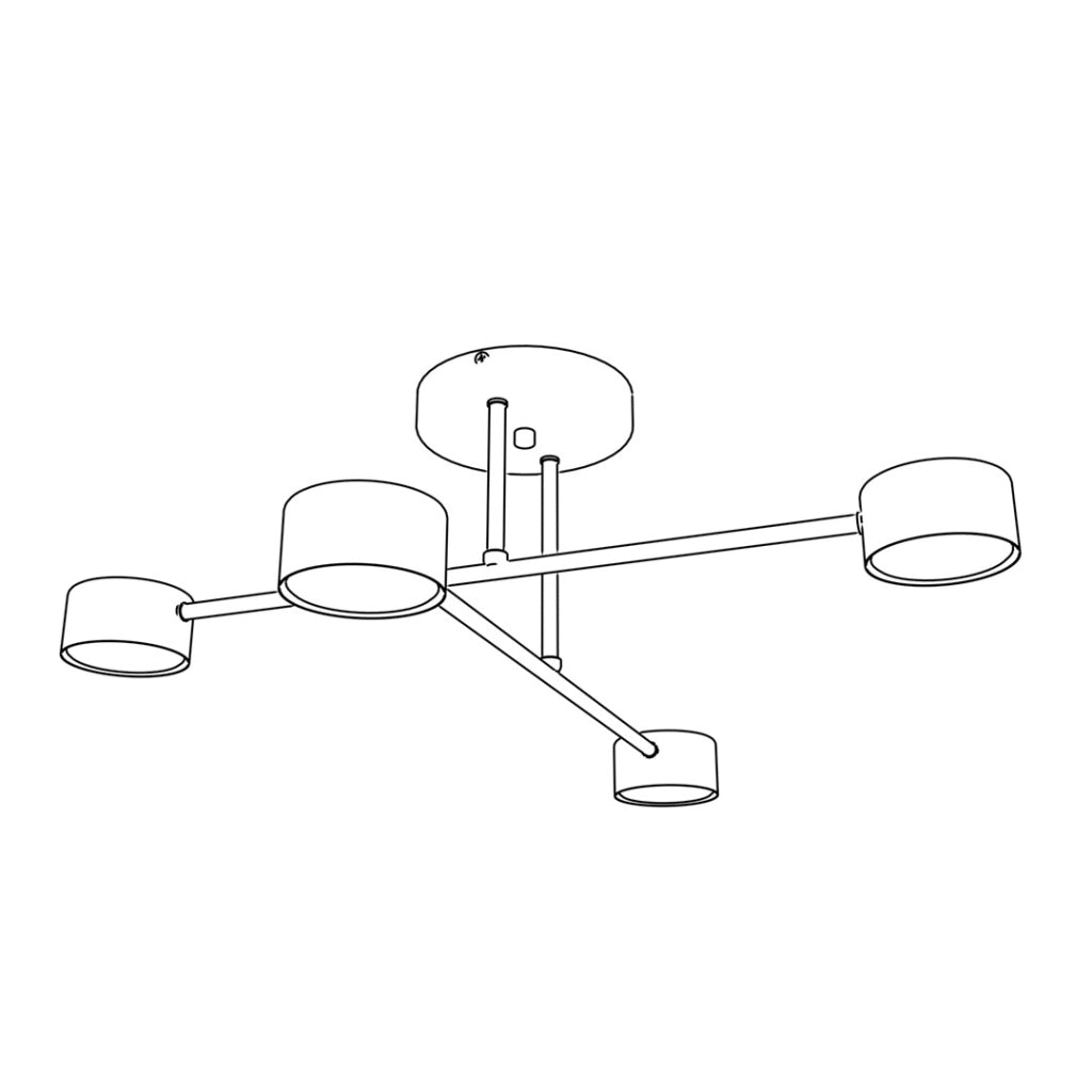 Plafoniera minimalista bianca HALO 60cm 4xGX53 Emibig