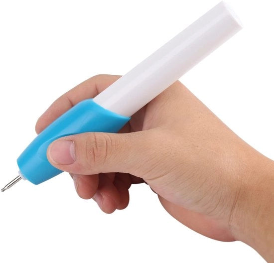Graveerpen Mini - Macchina da Incisione Elettrica - Set di Strumenti per Incisione Legno/Metallo/Vetro - Compatta - 17,5 cm
