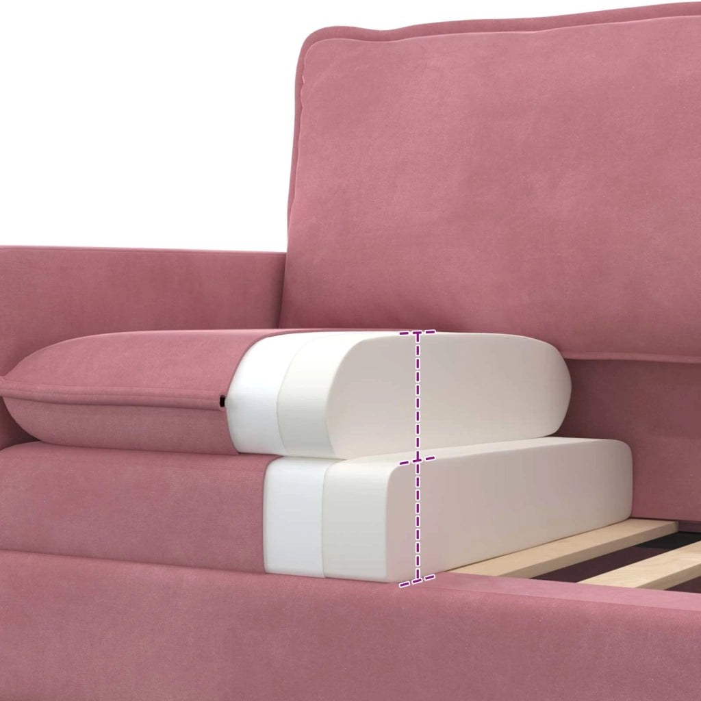 Set di divani 2 pcs Rosa Velluto 3417148