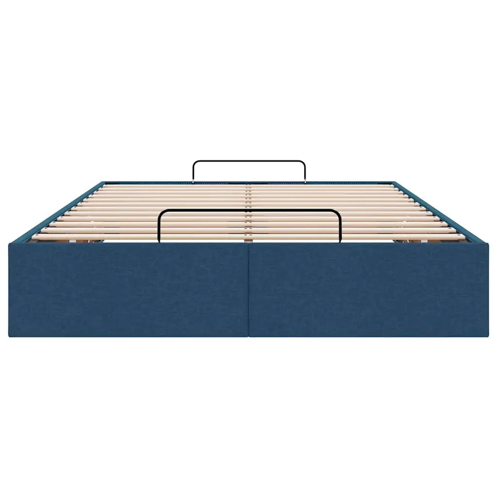 Struttura Letto Pouf senza Materasso Blu 120x200 cm in Tessuto