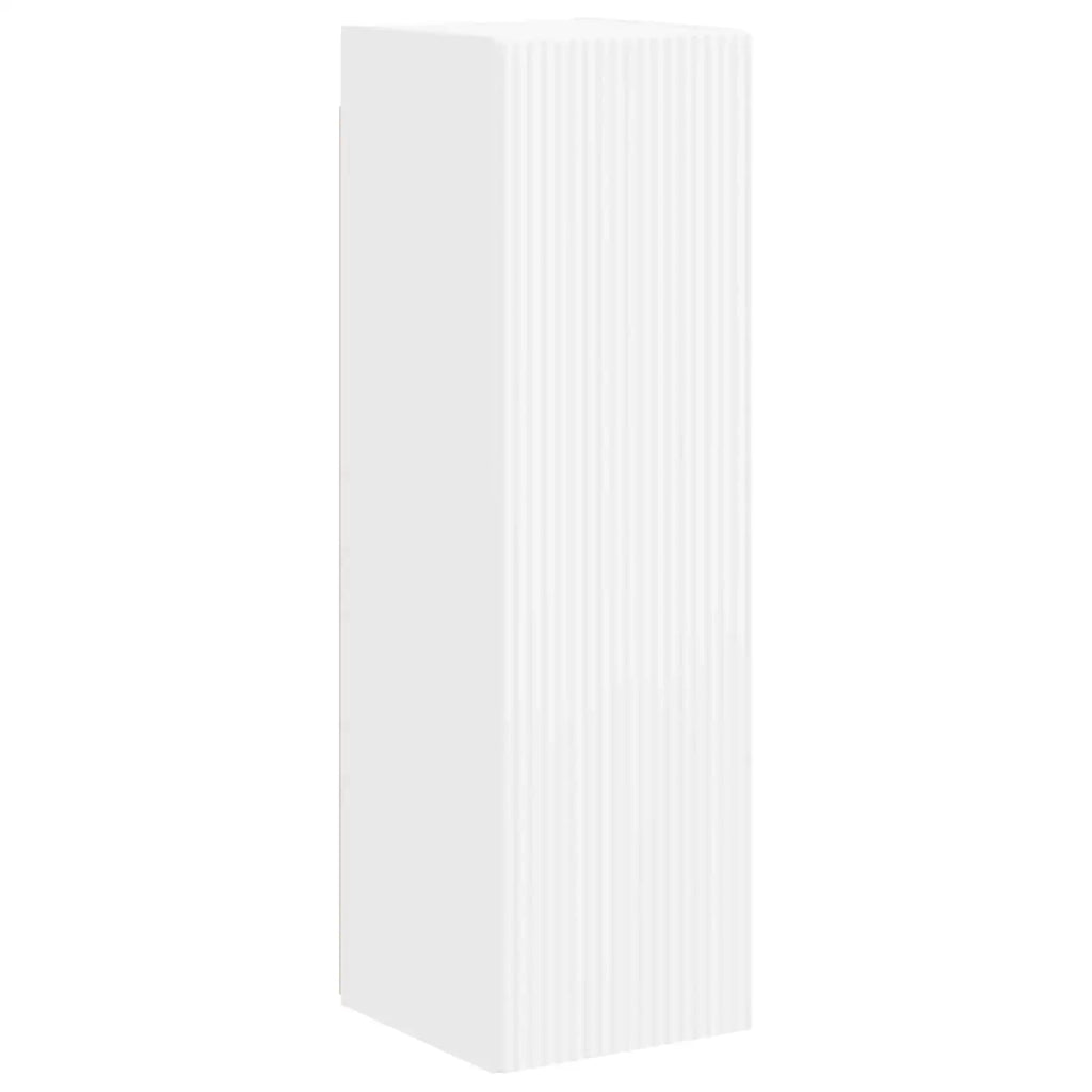 Set mobile TV Montaggio a parete 4 pz-Credenza per TV Bianco Legno multistrato 805573