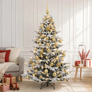 Albero di Natale artificiale con palline 120 cm 150 LED 3465669