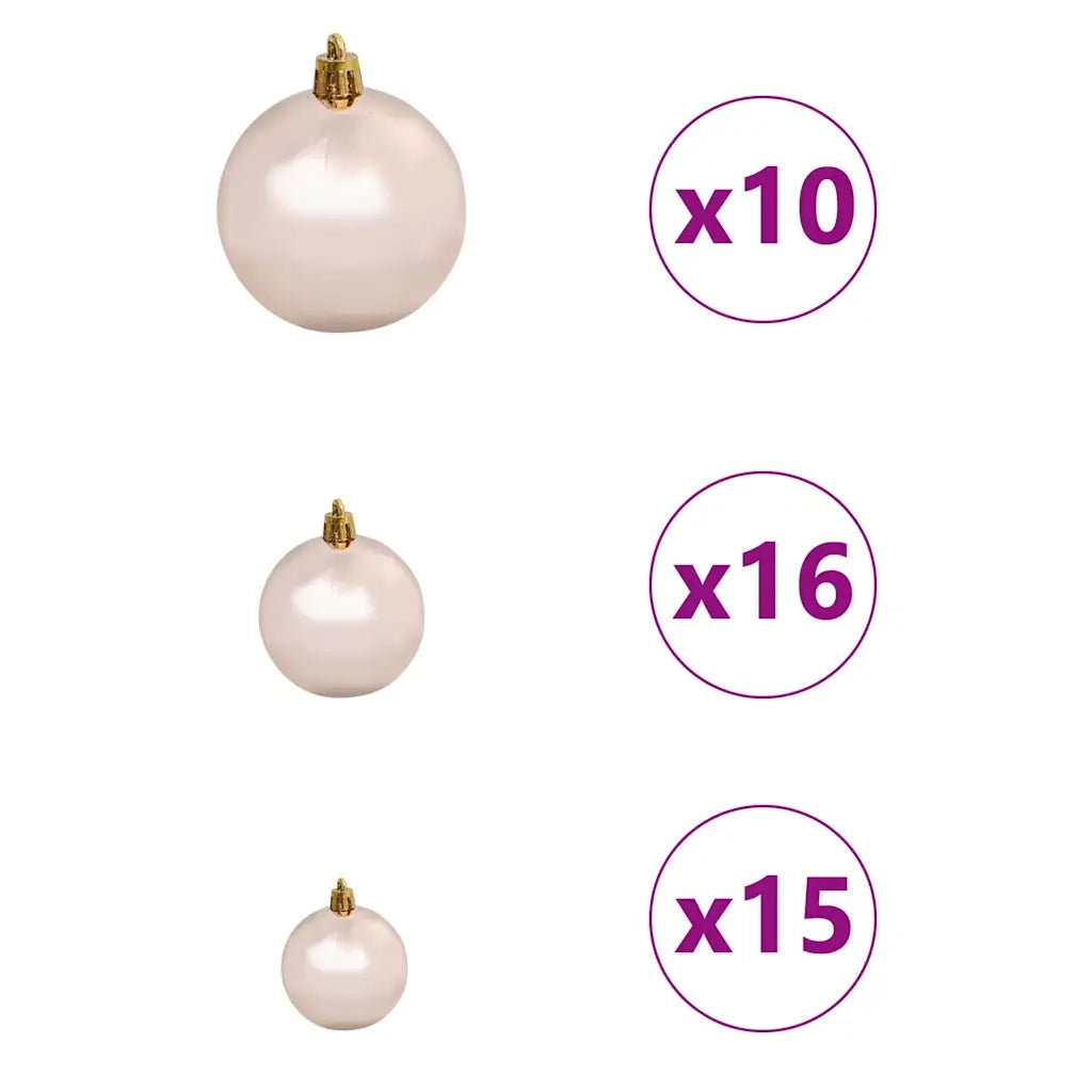 Albero di Natale Artificiale Sottile Verde e Bianco 210 cm 3395303