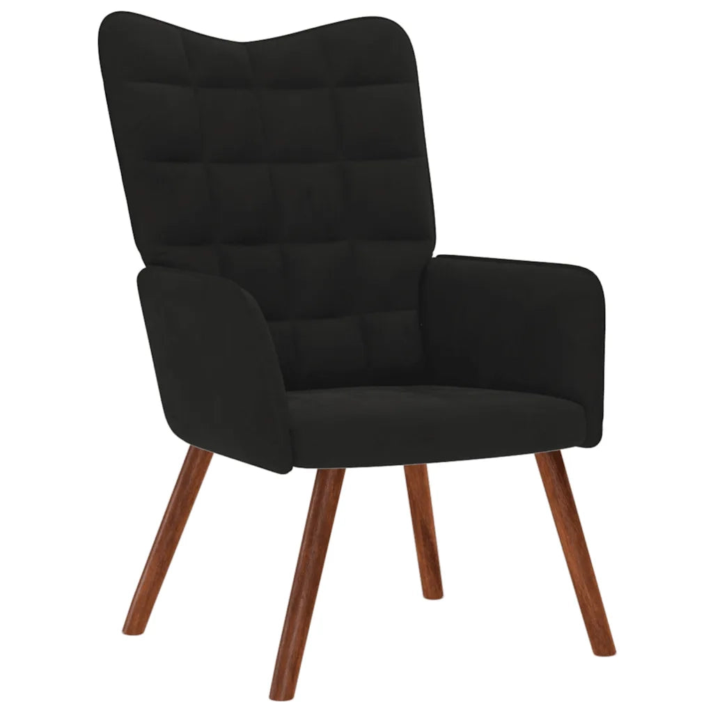 Poltrona Relax Nera in Velluto 4016816