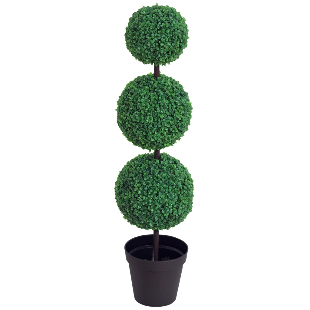 Buis Artificiale Topiaria a Sfera ¨C Minimal ¨C Verde 30x112 cm