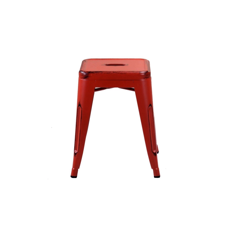 Sgabello ferro bristol rosso cm 39x39h45