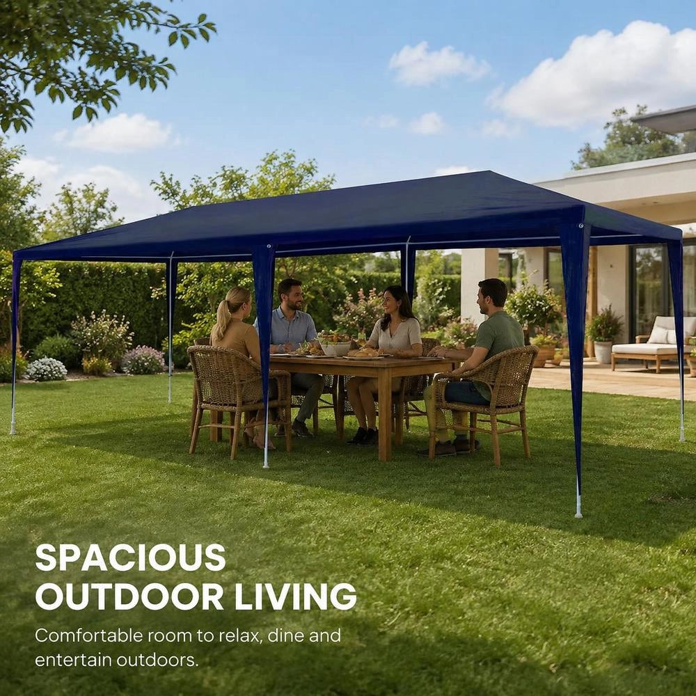 Party Tent 3x6 M PE Blue